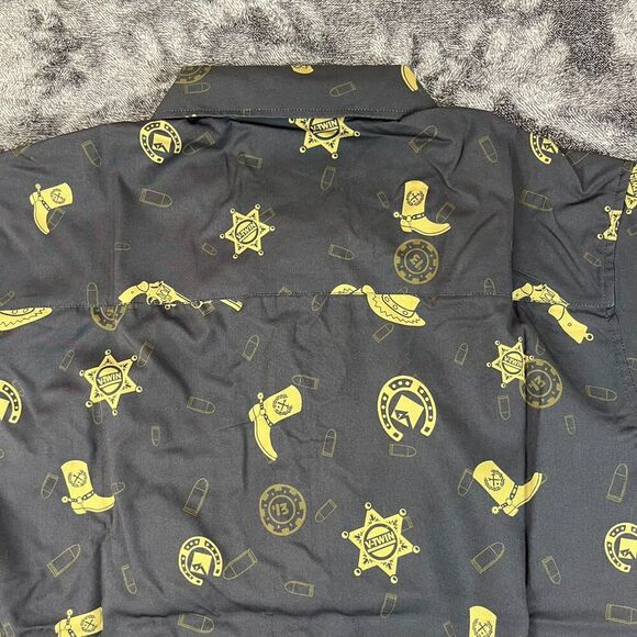 Dixxon Flannel Co 1876 Western Button Up Short Sleeve Black Men's XL NWT - Picture 8 of 9